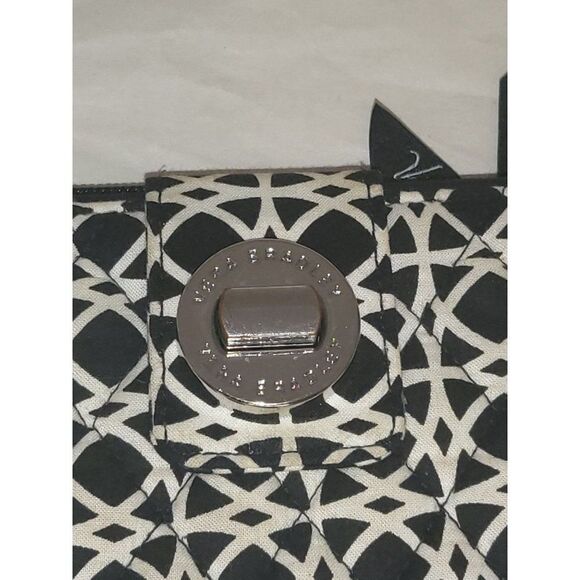 Vera Bradley Wallet Checkbook Size Black And White Boho - Picture 2 of 5